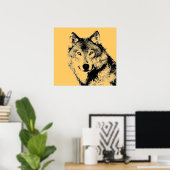 Wolf Portrait Poster (Thuiskantoor)