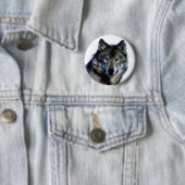 Wolf Portrait Ronde Button 5,7 Cm (In situ)