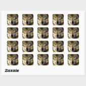 Wolf Portrait Vierkante Sticker (Vel)
