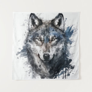 Wolf Portret Dierenschilderij Wildlife Outdoors Wandkleed
