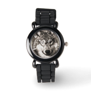 Wolf portret horloge