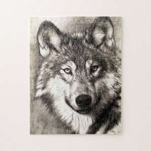 Wolf portret legpuzzel