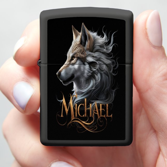 Wolf Portret met Michael (In Hand)