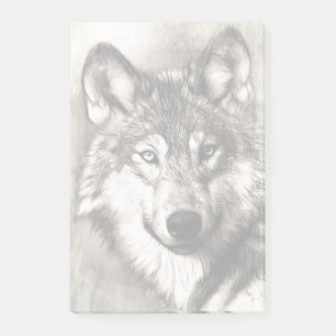 Wolf portret post-it® notes