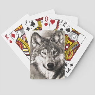 Wolf portret speelkaarten