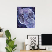 Wolf Poster - Lone Wolf door Michaeline McDonald (Thuiskantoor)