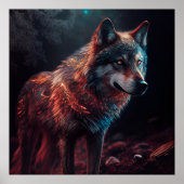 Wolf-poster Poster (Voorkant)