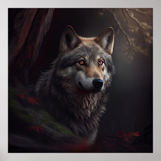 Wolf-poster Poster (Voorkant)