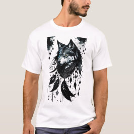 Wolf, Predator, Dreamcatcher, Amulet, Talisman T-shirt