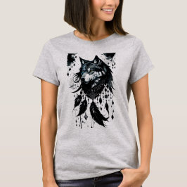 Wolf, Predator, Dreamcatcher, Amulet, Talisman T-shirt