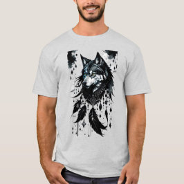 Wolf, Predator, Dreamcatcher, Amulet, Talisman T-shirt