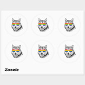 Wolf Pride Ronde Sticker (Vel)