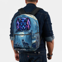 Wolf Print Cut Naai Tas