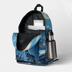 Wolf Print Cut Naaizak Bedrukte Rugzak