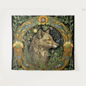 Wolf profiel in  stijl wandkleed (Voorkant (horizontaal))