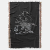 Wolf Pup Blanket Husky Wolf Pup Throw Blanket Deken (Voorkant Verticaal)