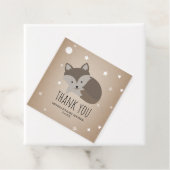 Wolf Pup Cactus Desert Stars Baby shower Bedankjes Labels (In situ)