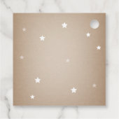 Wolf Pup Cactus Desert Stars Baby shower Bedankjes Labels (Achterkant)