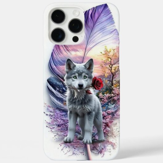 Wolf Pup & Feather Case-Mate iPhone Case (Achterkant)