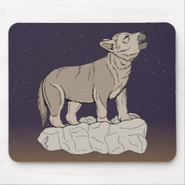 Wolf Pup Howling Muismat