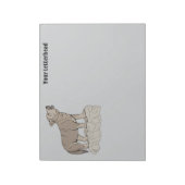Wolf Pup Howling Notitieblok (Gedraaid)