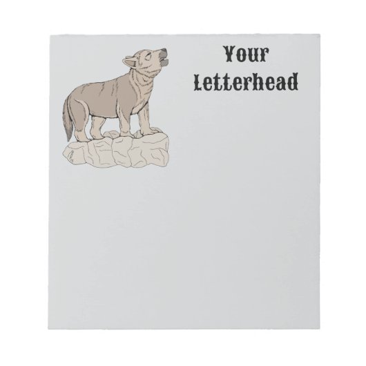 Wolf Pup Howling Notitieblok (Voorkant)