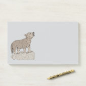 Wolf Pup Howling Post-it® Notes (Op bureau)