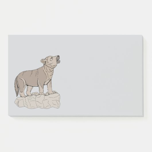 Wolf Pup Howling Post-it® Notes (Voorkant)