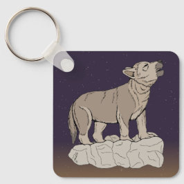 Wolf Pup Howling Sleutelhanger