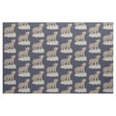 Wolf Pup Howling Stof (Fat Quarter)