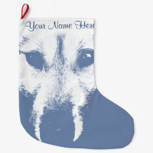 Wolf Pup-kerststaart Aangepaste Husky Stocking Grote Kerstsok