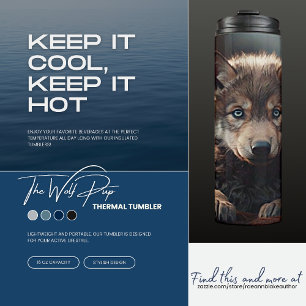 Wolf Pup Thermische Tumbler Thermosbeker