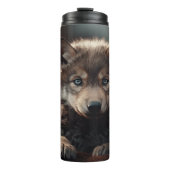 Wolf Pup Thermische Tumbler Thermosbeker (Voorkant)