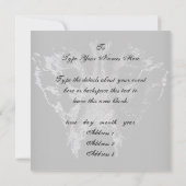 Wolf Pup Uitnodigingen Gepersonaliseerde Husky Wol (Achterkant)