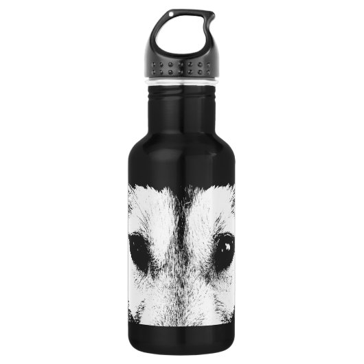 Wolf Pup Wolf Dog Husky Dog Bottle Waterfles (Voorkant)