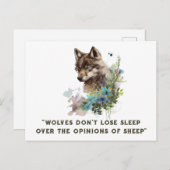 Wolf Quote Briefkaart (Voorkant / Achterkant)