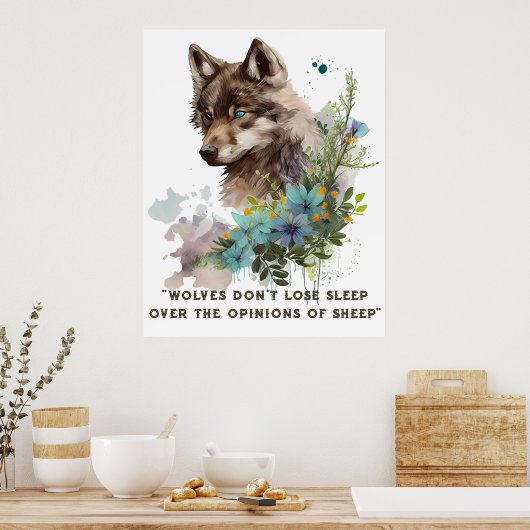 Wolf Quote Poster (Keuken)