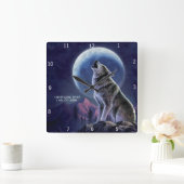 WOLF QUOTE VIERKANTE KLOK (Huis)
