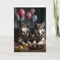 Wolf Realistisch met ballonnen van zaterdag