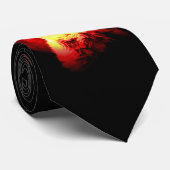 Wolf & Red Moon Cravate personnalisée (Roulé)