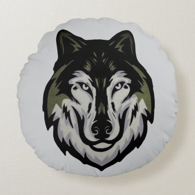 wolf rond kussen (Voorkant)