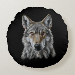 Wolf Rond Kussen