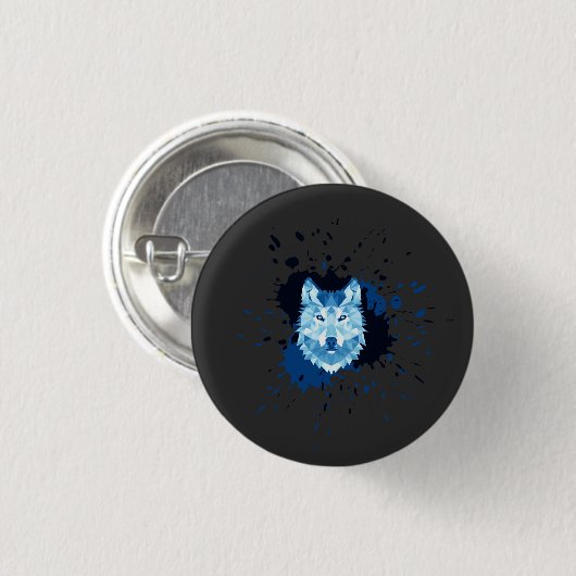 Wolf Ronde Button 3,2 Cm (Voorkant /achterkant)