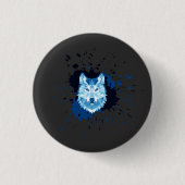 Wolf Ronde Button 3,2 Cm (Voorkant)