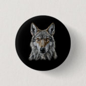 Wolf Ronde Button 3,2 Cm (Voorkant)