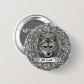 Wolf Ronde Button 5,7 Cm (Voorkant /achterkant)