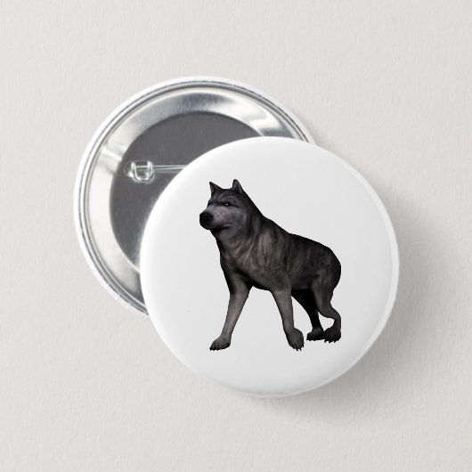 Wolf Ronde Button 5,7 Cm (Voorkant /achterkant)