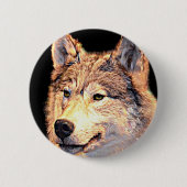 Wolf Ronde Button 5,7 Cm (Voorkant)