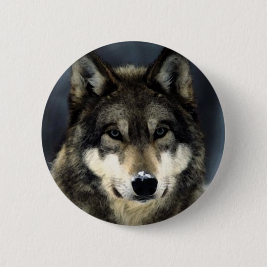 Wolf Ronde Button 5,7 Cm (Voorkant)