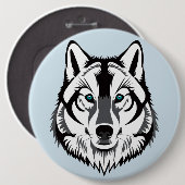 WOLF RONDE BUTTON 6,0 CM (Voorkant /achterkant)